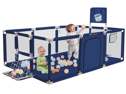 Portable Baby Playpen Fence Gate Wall Fence Barrier PlayPen 182cm