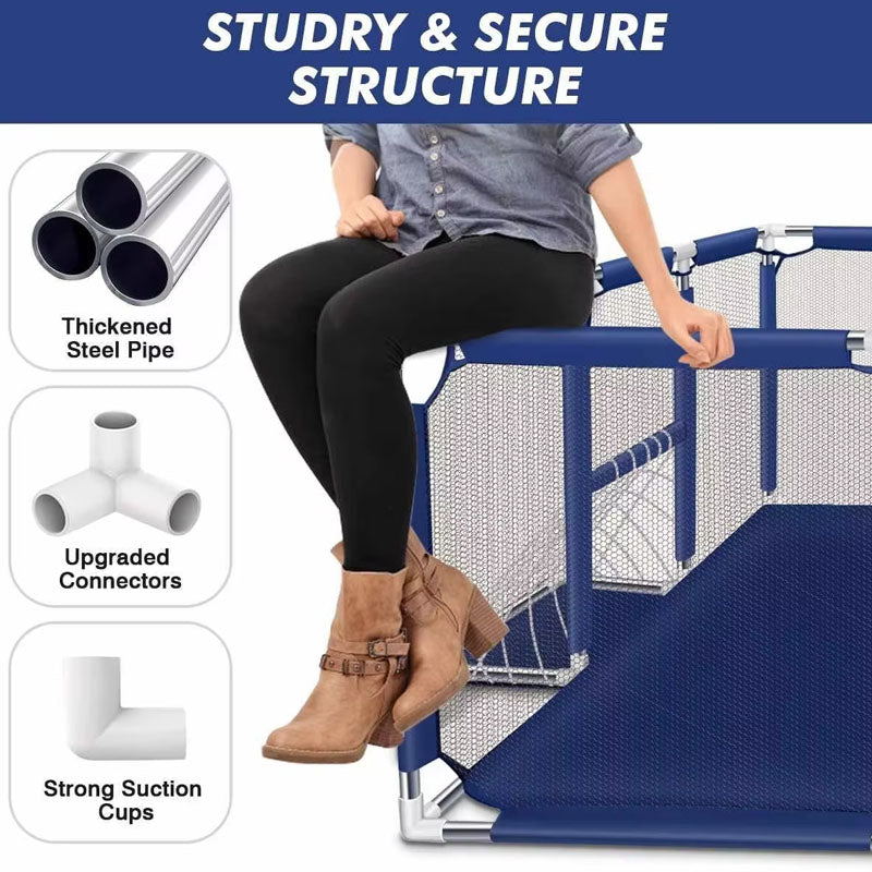 Portable Baby Playpen Fence Gate Wall Fence Barrier PlayPen 182cm