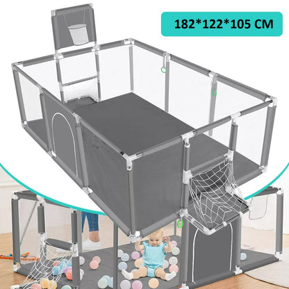 Portable Baby Playpen Fence Gate Wall Fence Barrier PlayPen