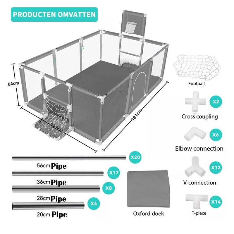Portable Baby Playpen Fence Gate Wall Fence Barrier PlayPen