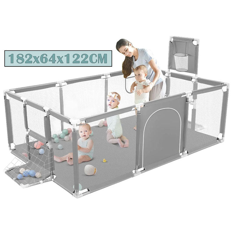 Portable Baby Playpen Fence Gate Wall Fence Barrier PlayPen