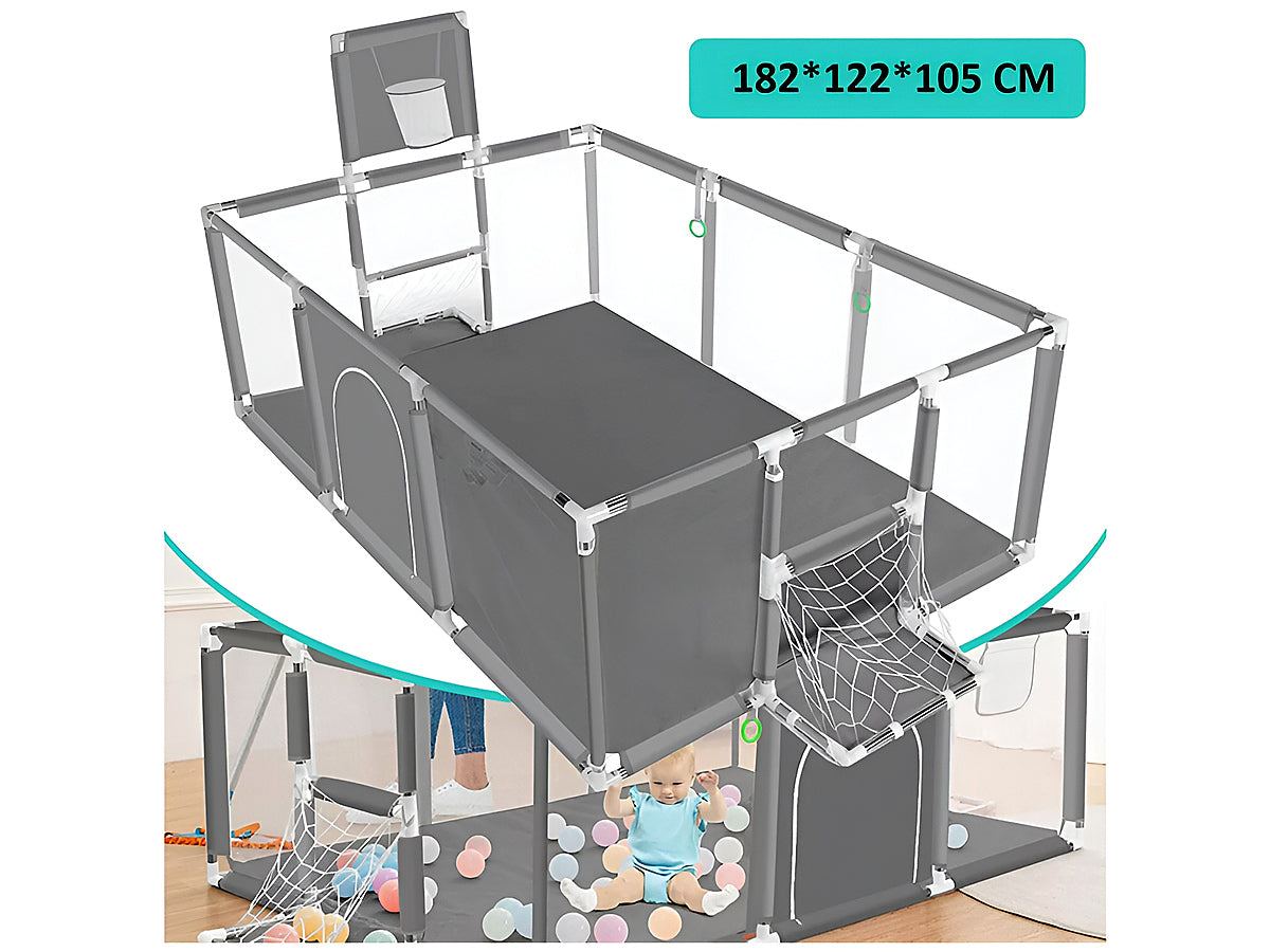 Portable Baby Playpen Fence Gate Wall Fence Barrier PlayPen