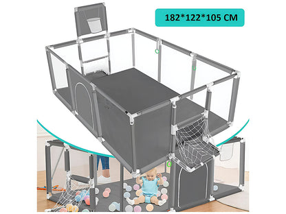 Portable Baby Playpen Fence Gate Wall Fence Barrier PlayPen