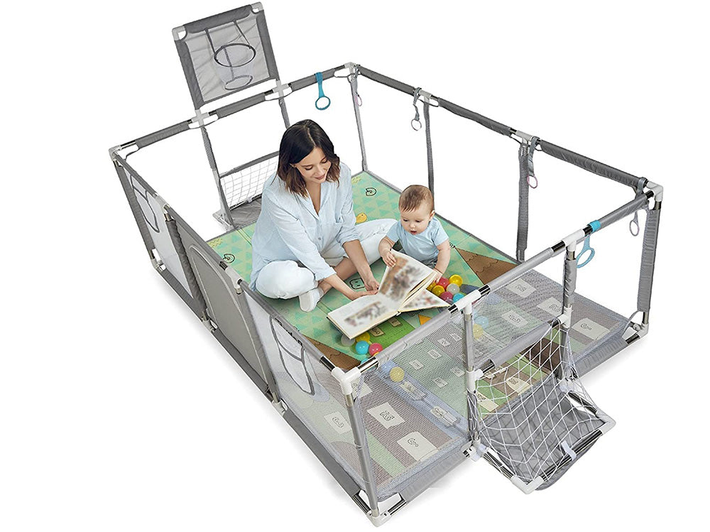 Portable Baby Playpen Fence Gate Wall Fence Barrier PlayPen