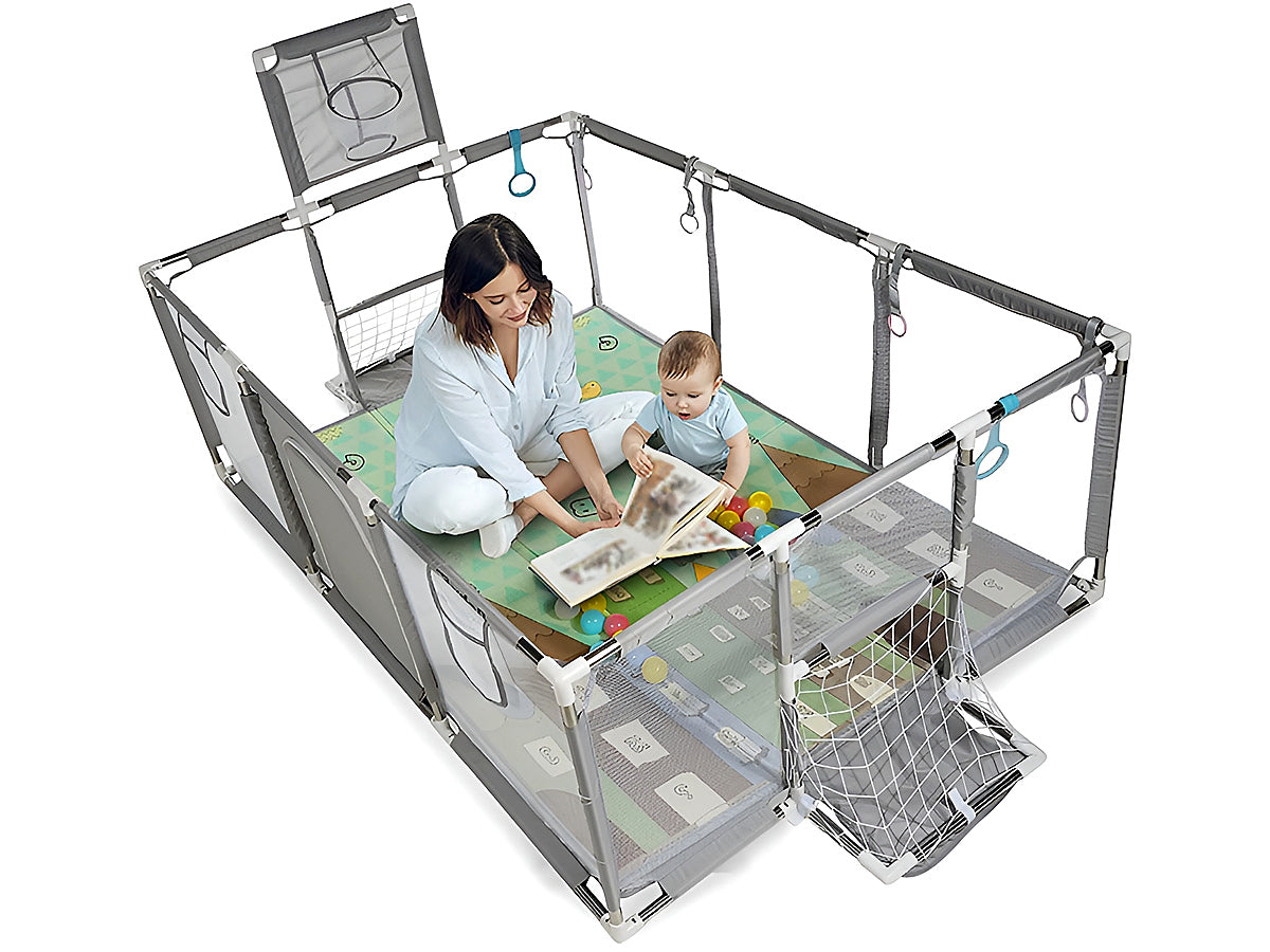 Portable Baby Playpen Fence Gate Wall Fence Barrier PlayPen