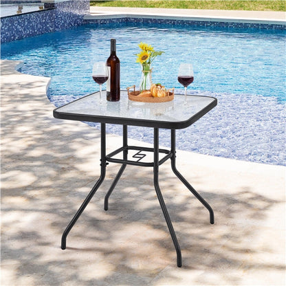 27.5'' Outdoor Coffee Table Patio Square Bistro Table