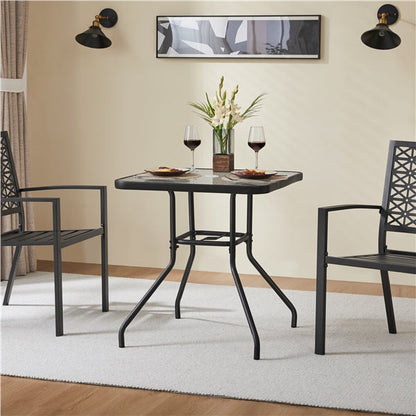 27.5'' Outdoor Coffee Table Patio Square Bistro Table