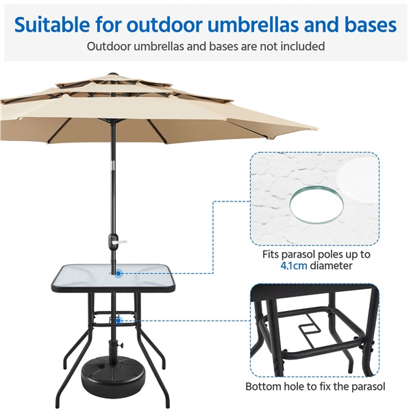 27.5'' Outdoor Coffee Table Patio Square Bistro Table