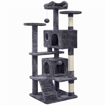 54.5'' Tall Cat Tree Condo Kitten Tree Tower Cat Tower