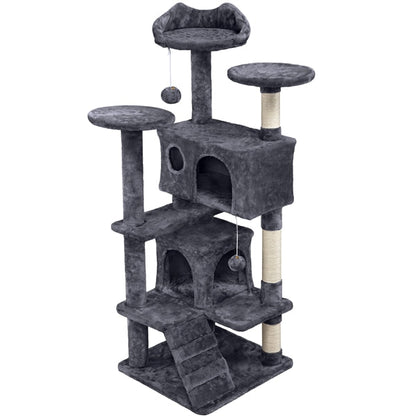 54.5'' Tall Cat Tree Condo Kitten Tree Tower Cat Tower