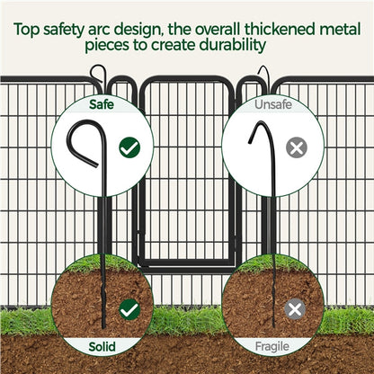 Set of 2 - 100cm Tall Dog Playpen Panels Dog Pen Dog Fence