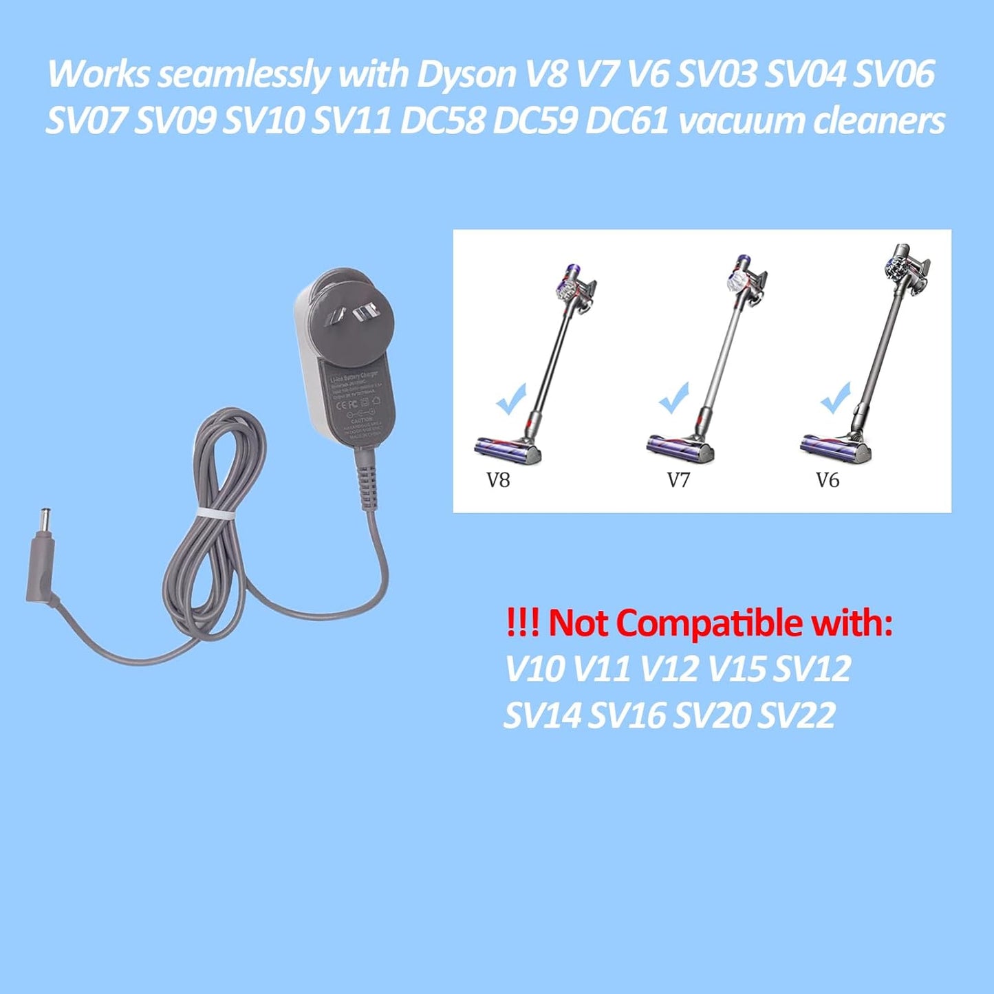 Dyson V6 V7 V8 Charger Replacement