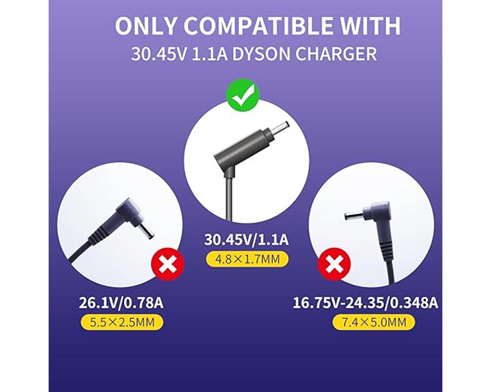 Dyson V10 V11 V12 V15 Battery Charger Adapter