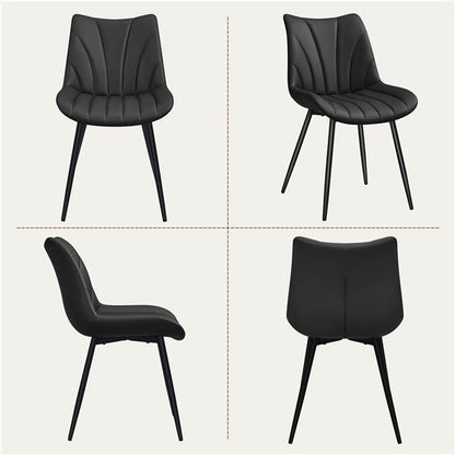 4x Modern Faux Leather Upholstered Dining Chairs Kitchen Chairs