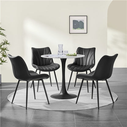 4x Modern Faux Leather Upholstered Dining Chairs Kitchen Chairs