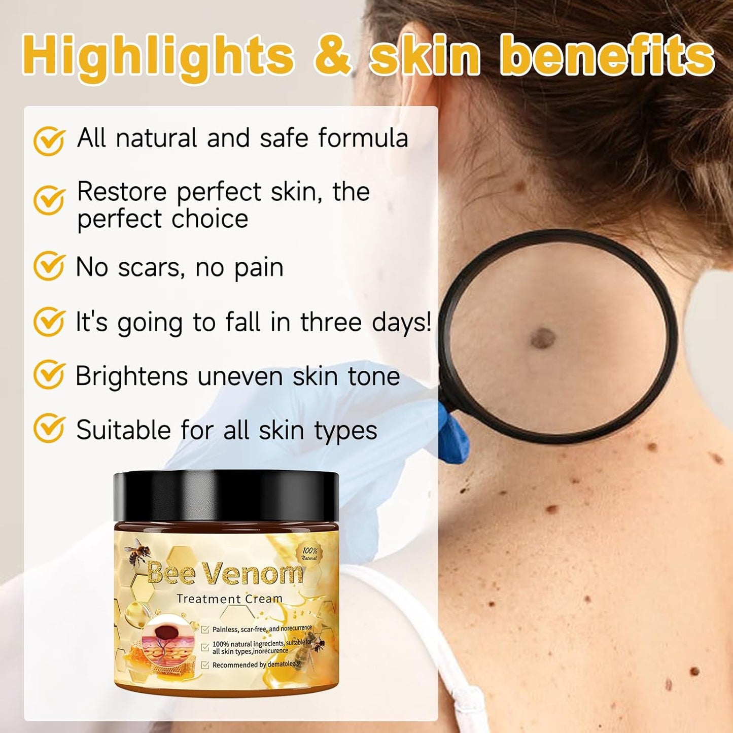Bee Venom Moles and Warts Removal Cream