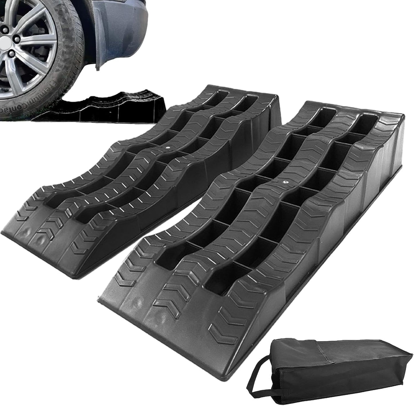 2PCS RV Leveling Blocks Camper Wheel Chocks Ramp