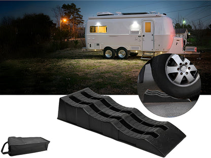2PCS RV Leveling Blocks Camper Wheel Chocks Ramp