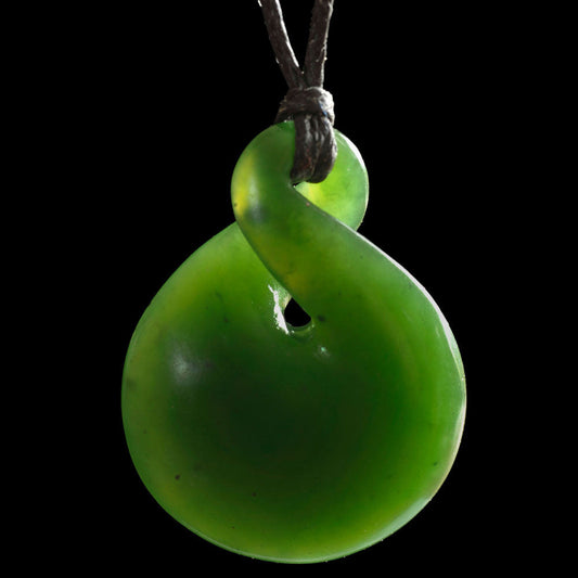 Small Jade Twist by Luke Gardiner Pendant