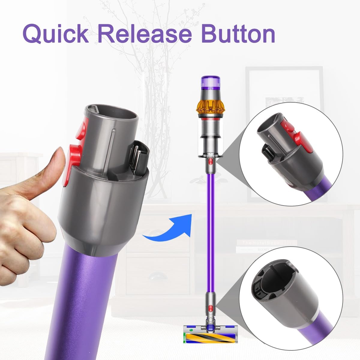 Dyson Replacement Release Wand for Dyson V11 V15 V10 V8 V7