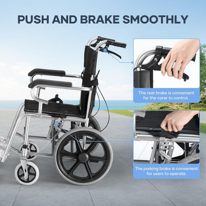 Folding Transit Wheelchair Lightweight