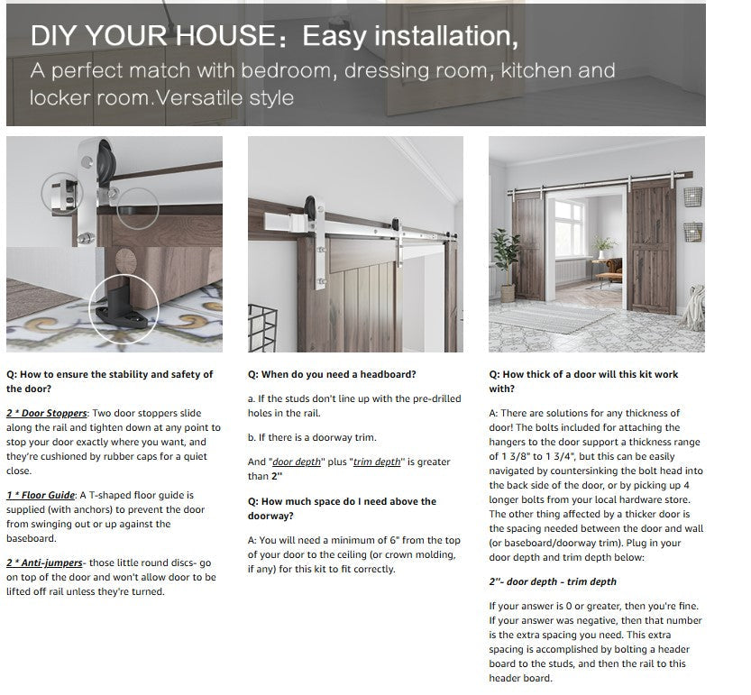 Barn door Hardware 3.6M Double Door