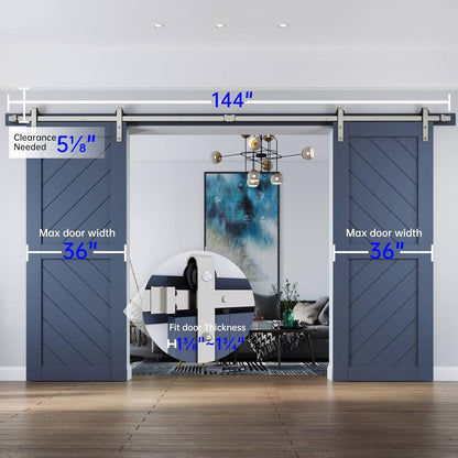 Barn door Hardware 4M Double Door