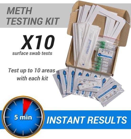 Meth Test Kit - 10 x Instant On-site Test Kits (For Landlords)