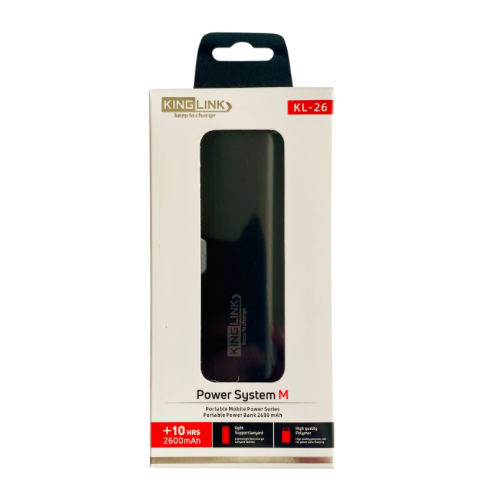 Kinglink 2,600 mAh Power Bank (Black)