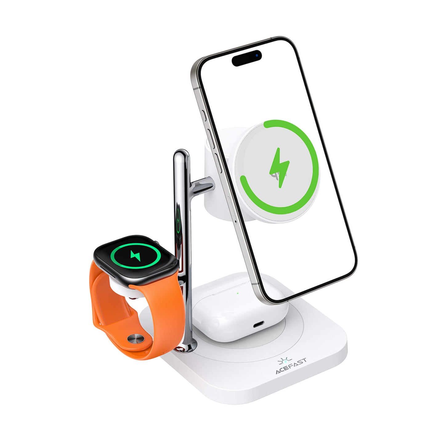 Acefast 25W Qi2 Magnetic 3-in-1 Wireless Charger with Touch Night Light E39