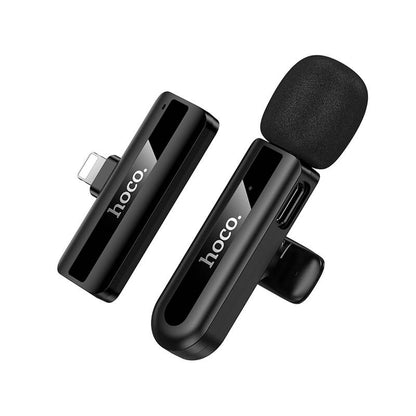 Hoco Lightning Lapel Mic Wireless Omni Directional Microphone L20-L