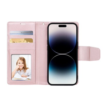 Hanman Miro Leather 2-in-1 Wallet Case with Magnetic Back Compatible with iPhone 15 Pro Max