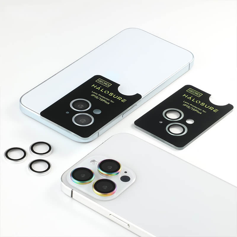 Suitable for Phone Series Halosure Multicolor Tempered Glass Individual Camera Lens Protector