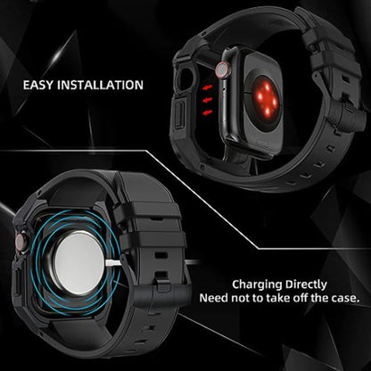 Stainless Case Band Compatible with Apple Watch Black