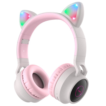 Hoco Bluetooth Cat Ear Wireless Headset LED Light W27