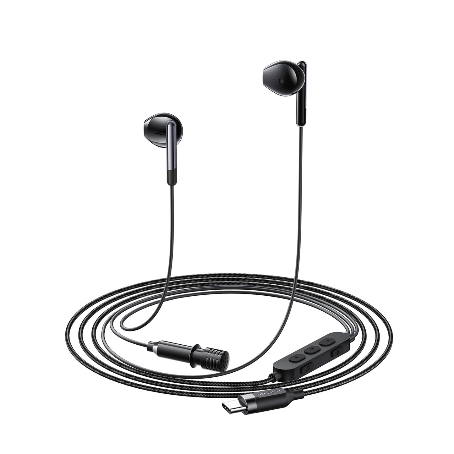 Acefast Type-C Wired Earphones with Instant Monitoring Microphone L12