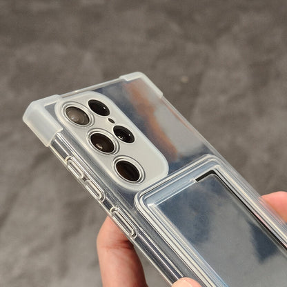 Anti Drop Phone Case with Card Pocket Compatible with Samsung Galaxy S24 Plus 2024