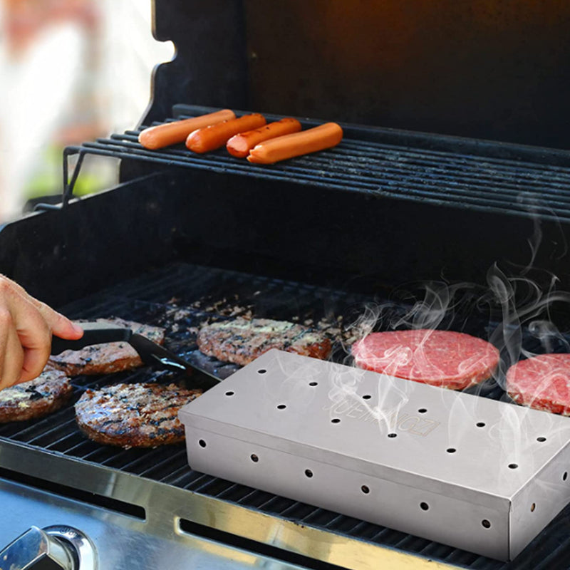 Smoker Box for BBQ Grill Wood Chips -  Stainless Steel