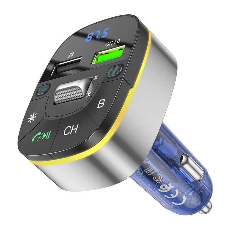 Hoco QC3.0 18W In-Car Audio Wireless Bluetooth FM Transmitter E71