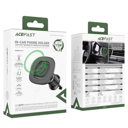 Acefast 15W Wireless Charging Magnetic Car Air Vent Phone Holder D46