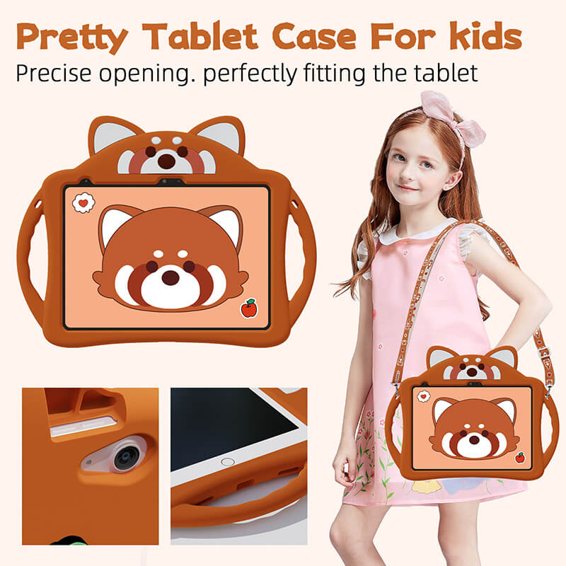 Lesser Panda Protection Compatible with iPad 9th 10.2 2021 Case with Foldable Kickstand