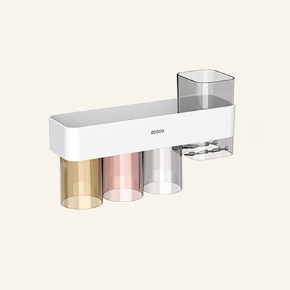 Mobie Wall Mount Toothbrush Holder with 3 Magnetic Cups E25042