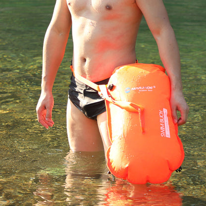 Swim Buoy Backpack Bubble Safety Float Dry Bag with Shoulder Strap 28L