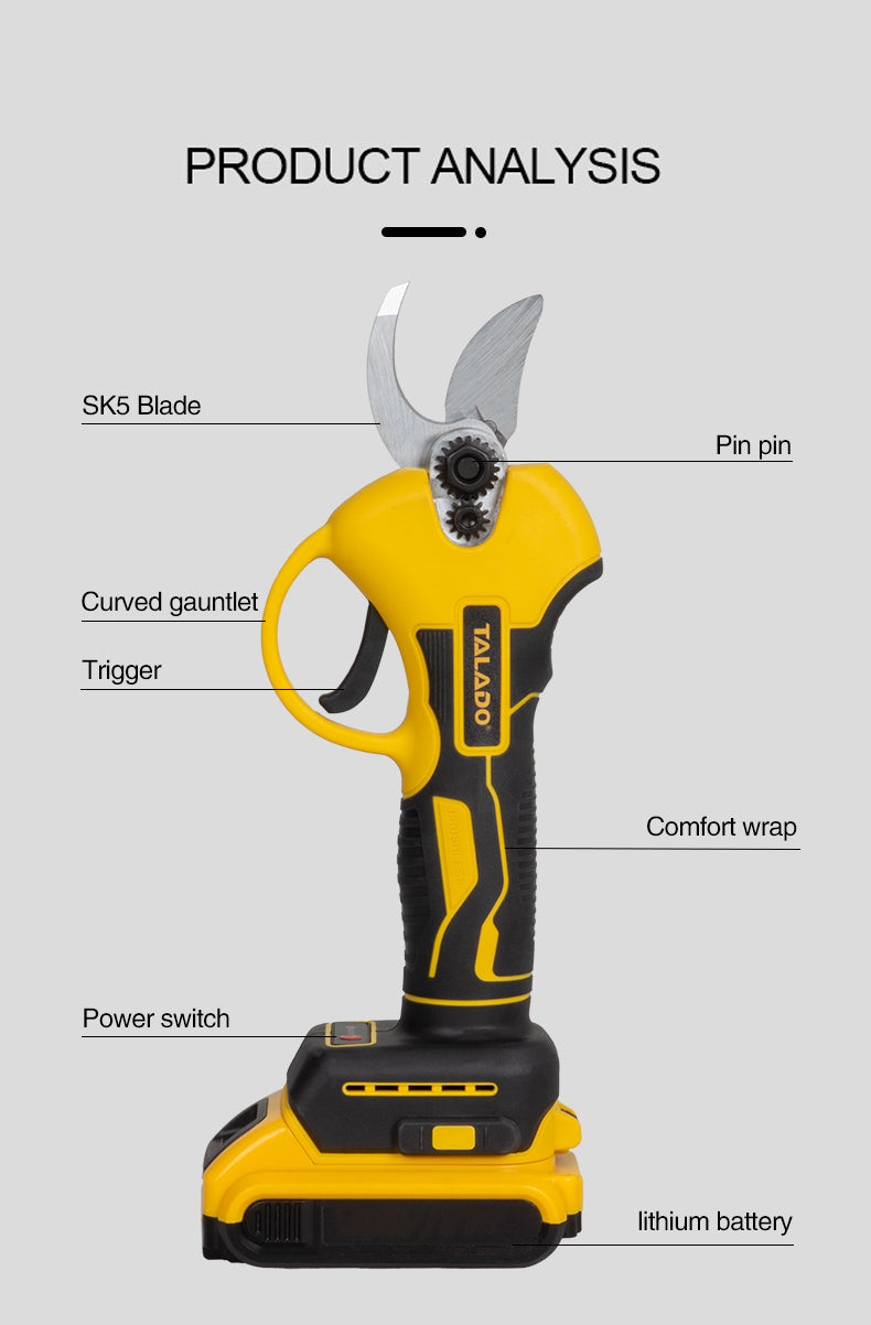 Cordless Electric Branch Scissors 25mm Pruning Shear Cutter