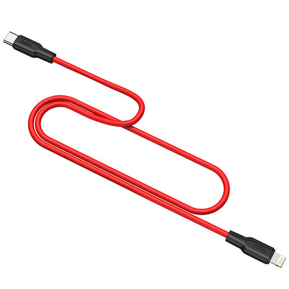 Hoco Silicone PD 20W Type-C to Lightning Charging Data Cable X21 Plus