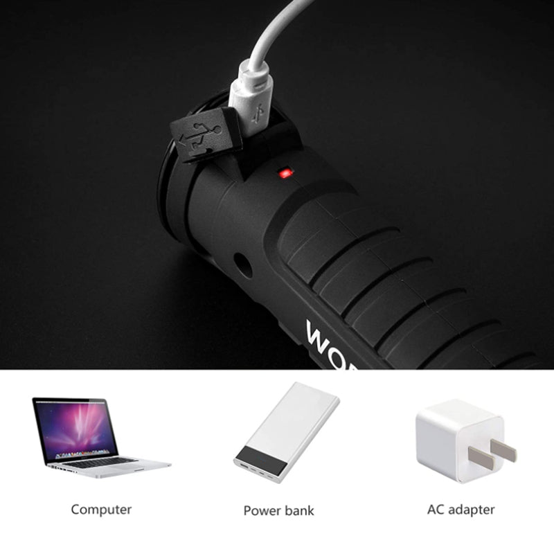 LED Work Light Flashlight with Magnetic Base 270°Rotate Grill Light and 5 Modes