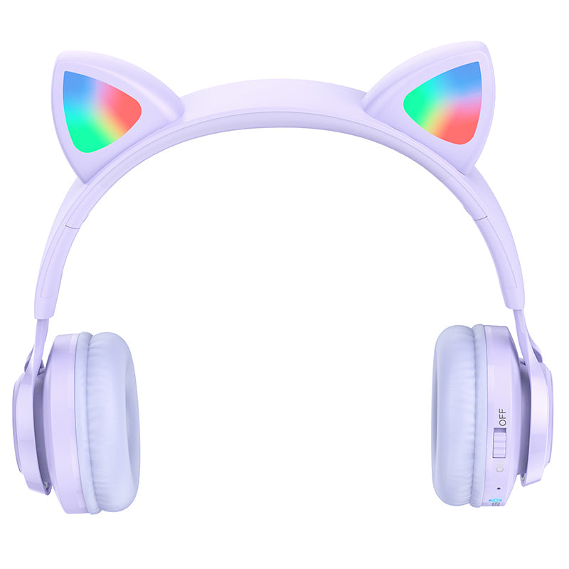 Hoco Cat Ear Bluetooth Headphones for Girls and Kids Ages 3+ W39