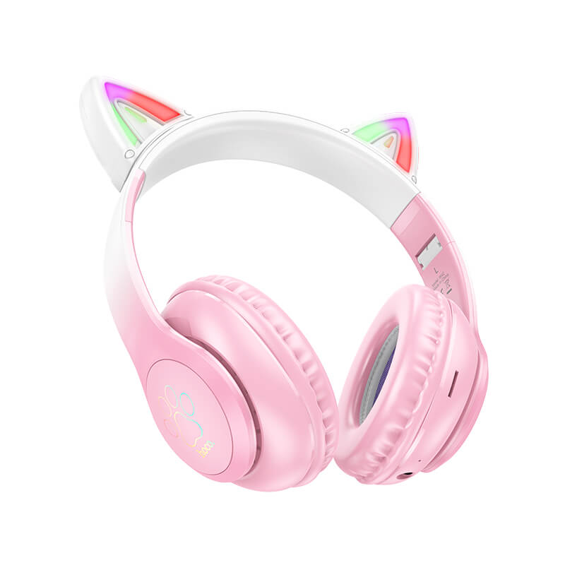 Hoco Ergonomic Cat Ear Bluetooth Headset with LED Light W42