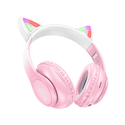 Hoco Ergonomic Cat Ear Bluetooth Headset with LED Light W42
