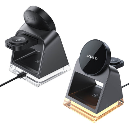 Acefast 3-in-1 15W Fast Wireless Magsafe Charging Stand with Ambient Light E17